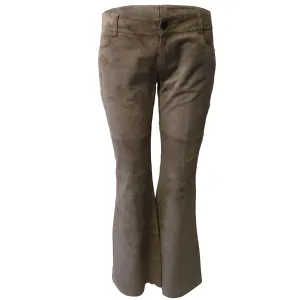 Joseph Suede Schlaghose in Braunem Lammleder