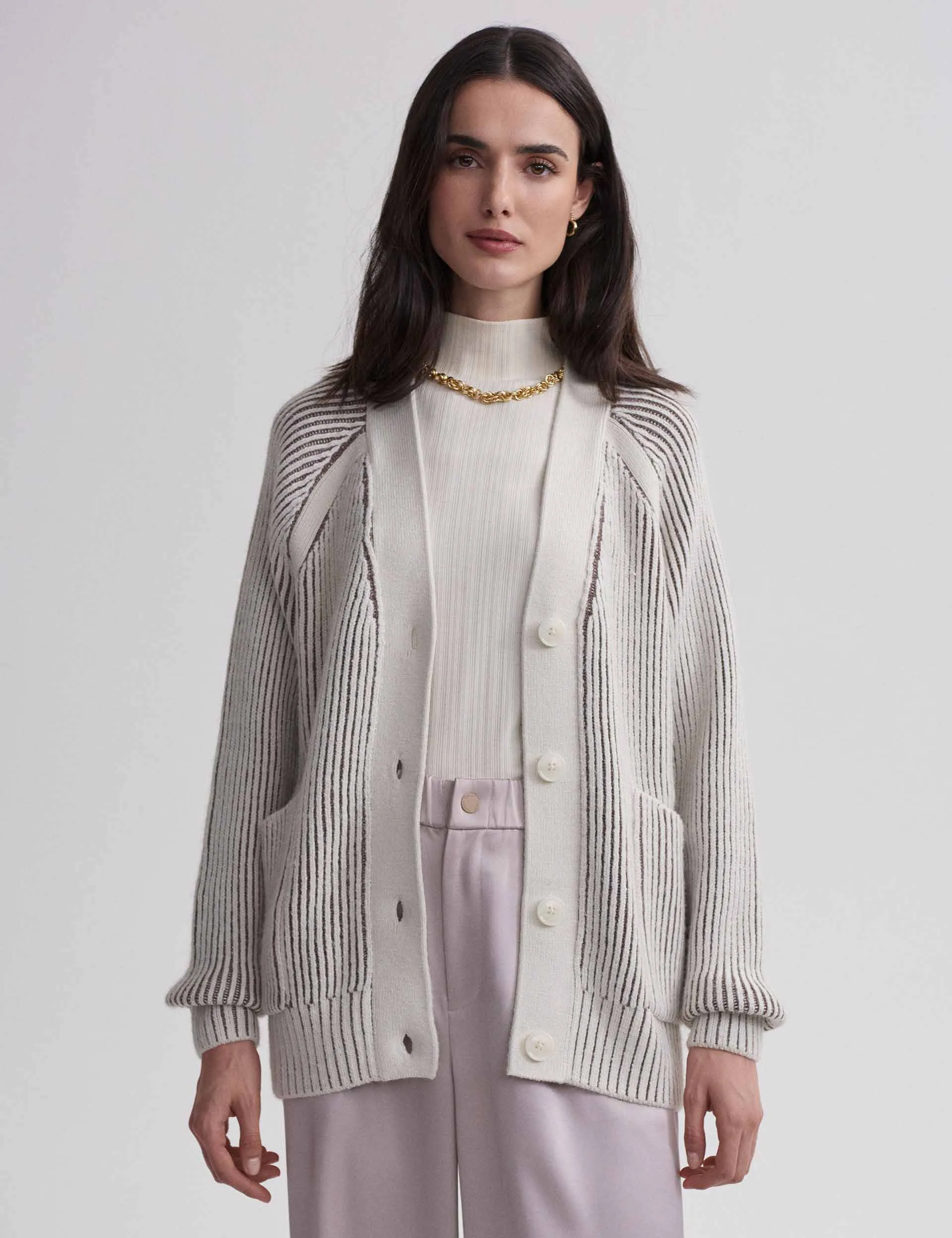 Jude Plated Cardigan - Birke
