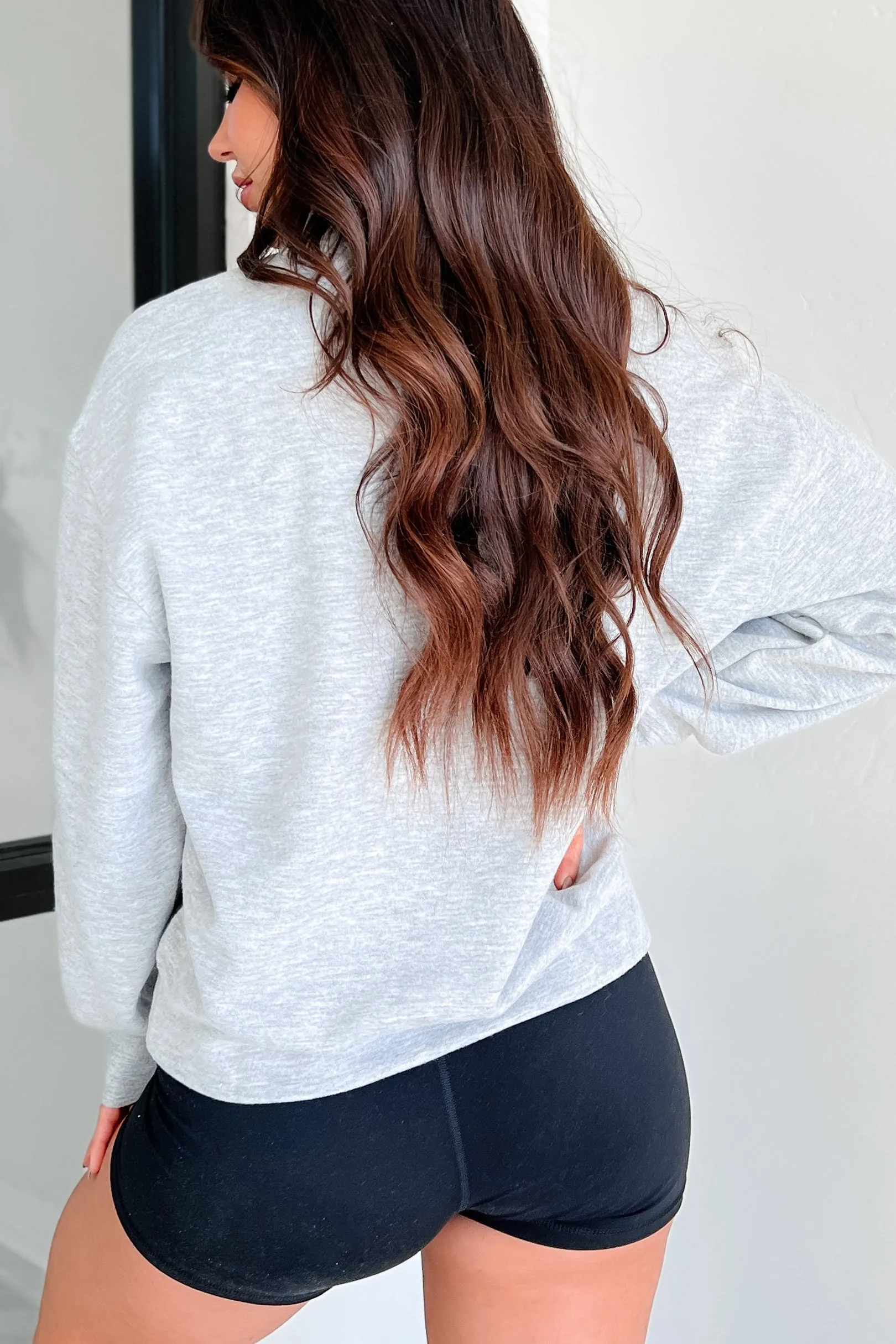 Keep Your Promise Funnel Neck Sweatshirt Top (Heather Grau)