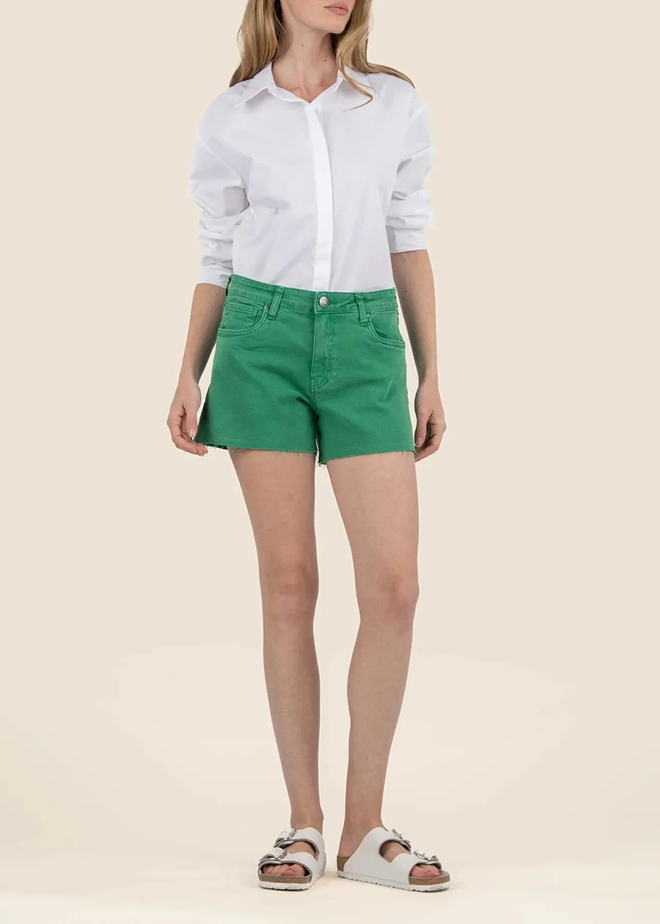 Kut From the Kloth Jane High-Waist Shorts - Grün