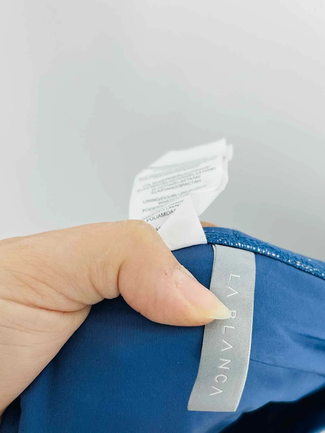 La Blanca Größe 10 Schiefer/Multi Tropische Badebekleidung 2-teiliger Badeanzug