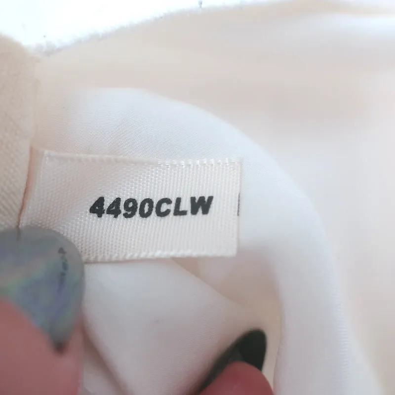 L'Agence Bianca Bluse Cremefarbene Seiden Charmeuse Größe Langarm Oberteil