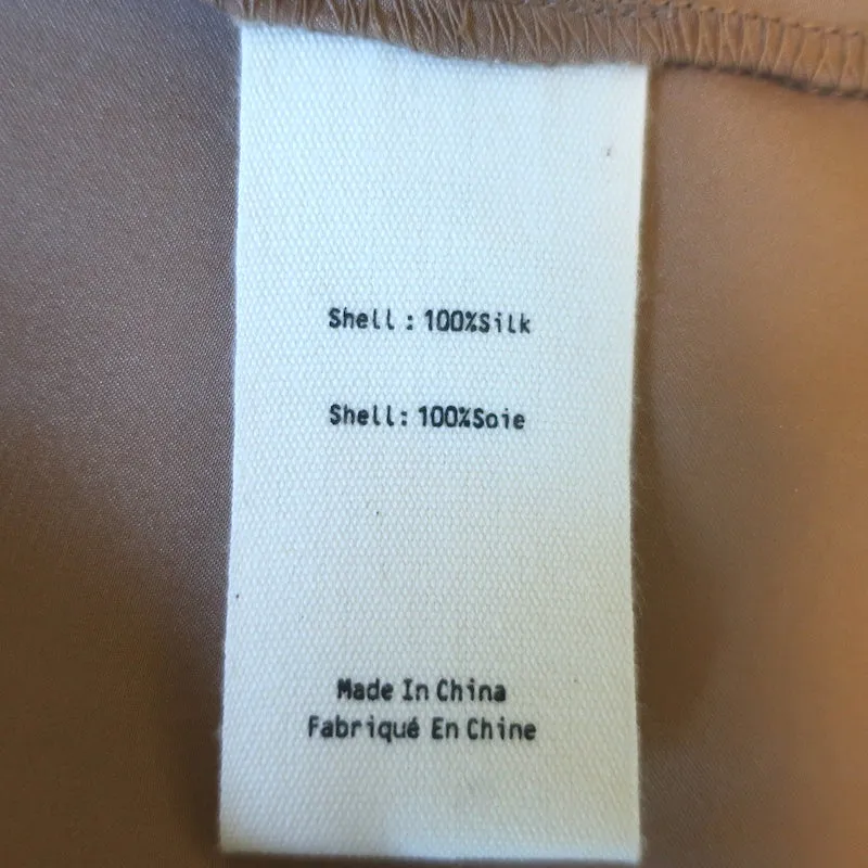 L'Agence Emmy Ärmellose Bluse mit Knöpfen Macaroon Satin Größe Extra Small NEU