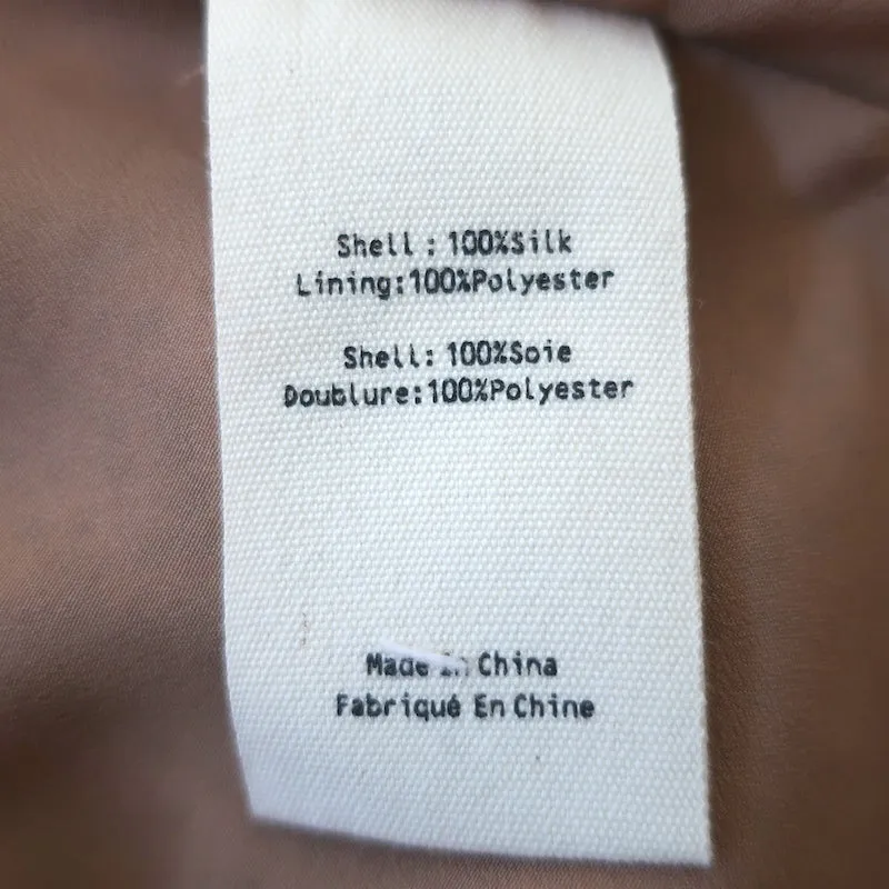 L'Agence Jane Cami Braune Schlangenprint Seide Größe Large V-Ausschnitt Tanktop NEU
