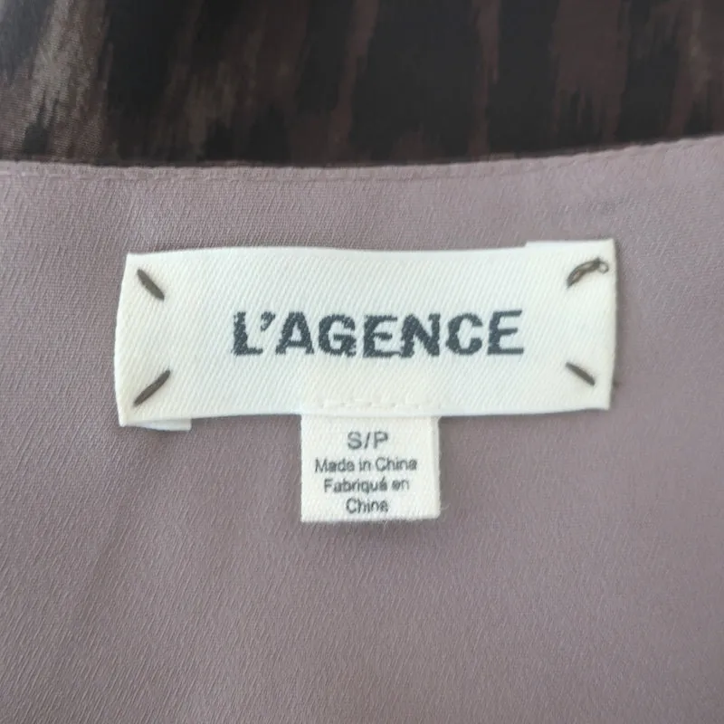 L'Agence Jane Camisole Leopardenmuster Seide Größe S V-Ausschnitt Tanktop