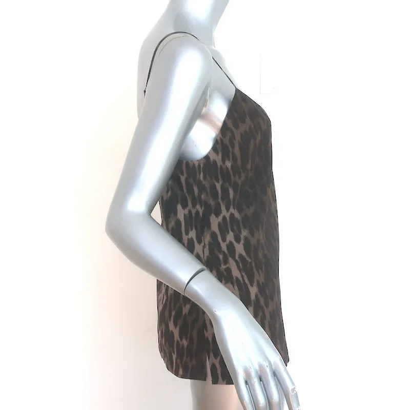L'Agence Jane Camisole Leopardenmuster Seide Größe S V-Ausschnitt Tanktop