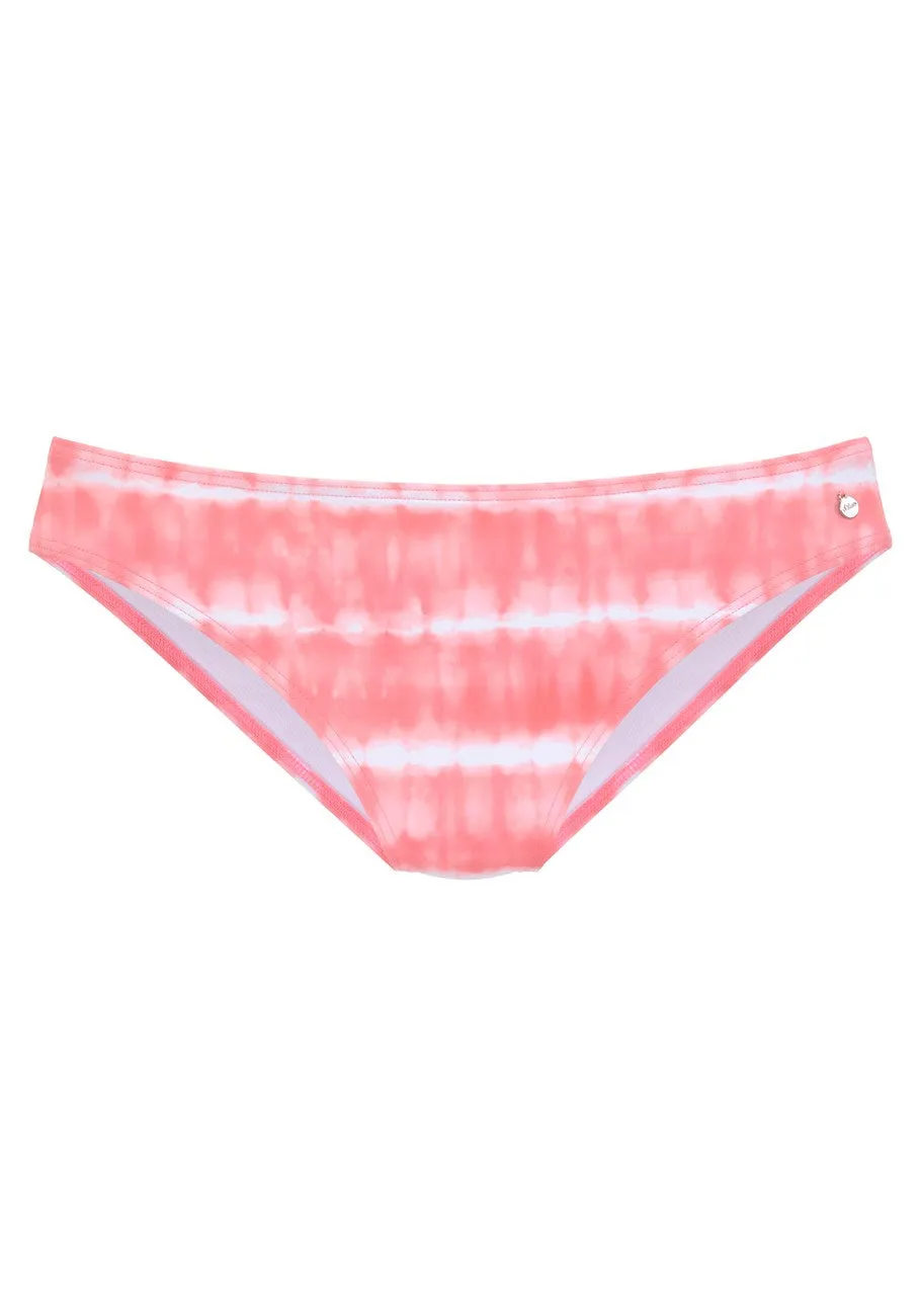 LASCANA Damen Tie Dye Klassischer Bikini-Badeanzug Unterteil