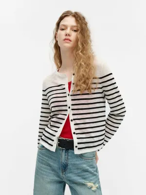 Leichter gestreifter Cardigan
