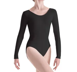Langarm-Leotard in Schwarz
