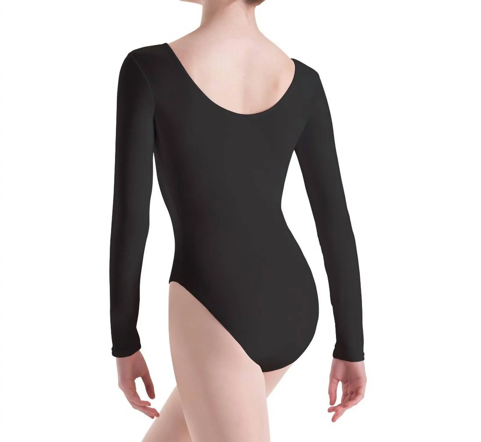 Langarm-Leotard in Schwarz