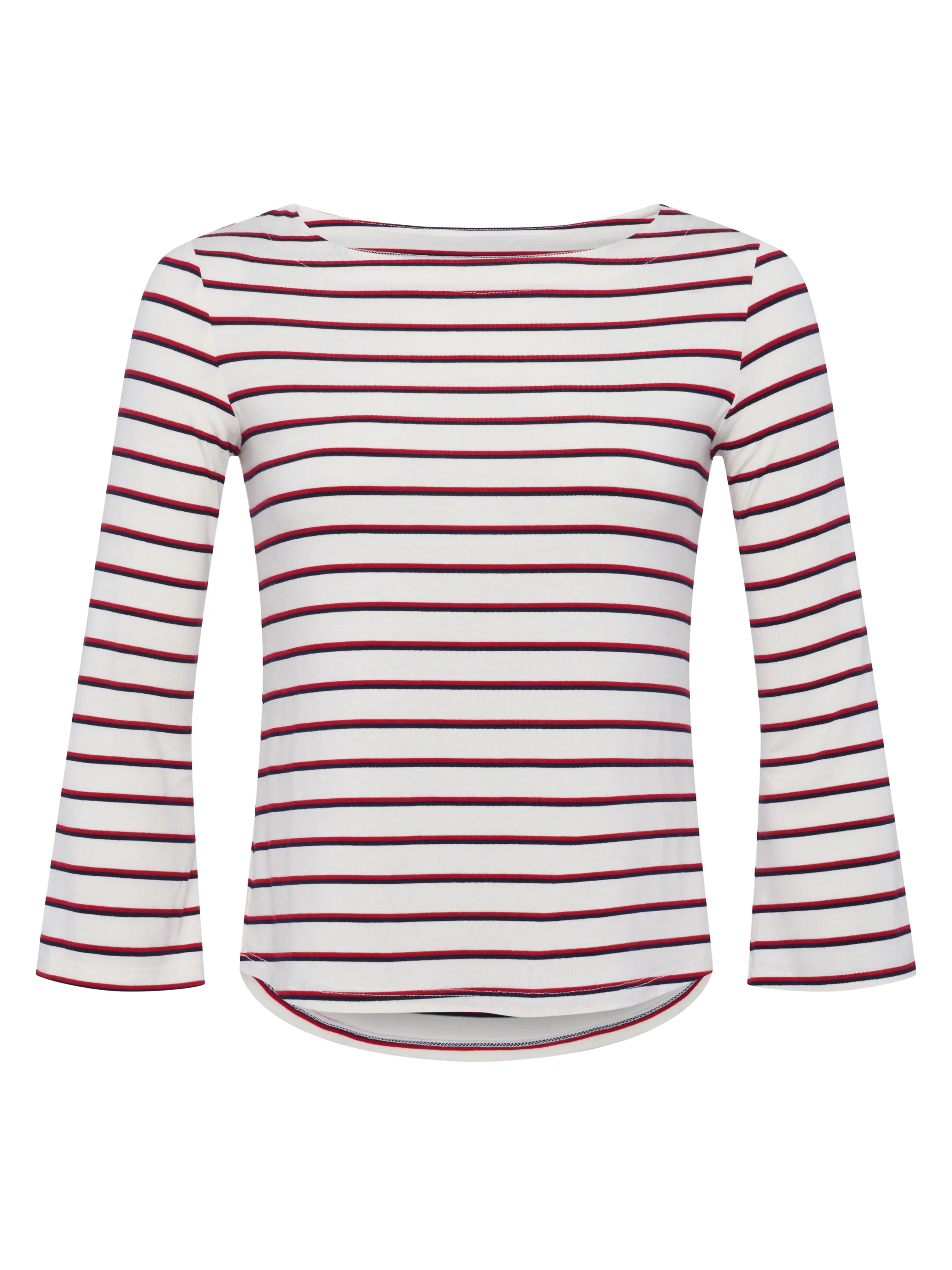 Lucille Gestreiftes Bootshals-Top