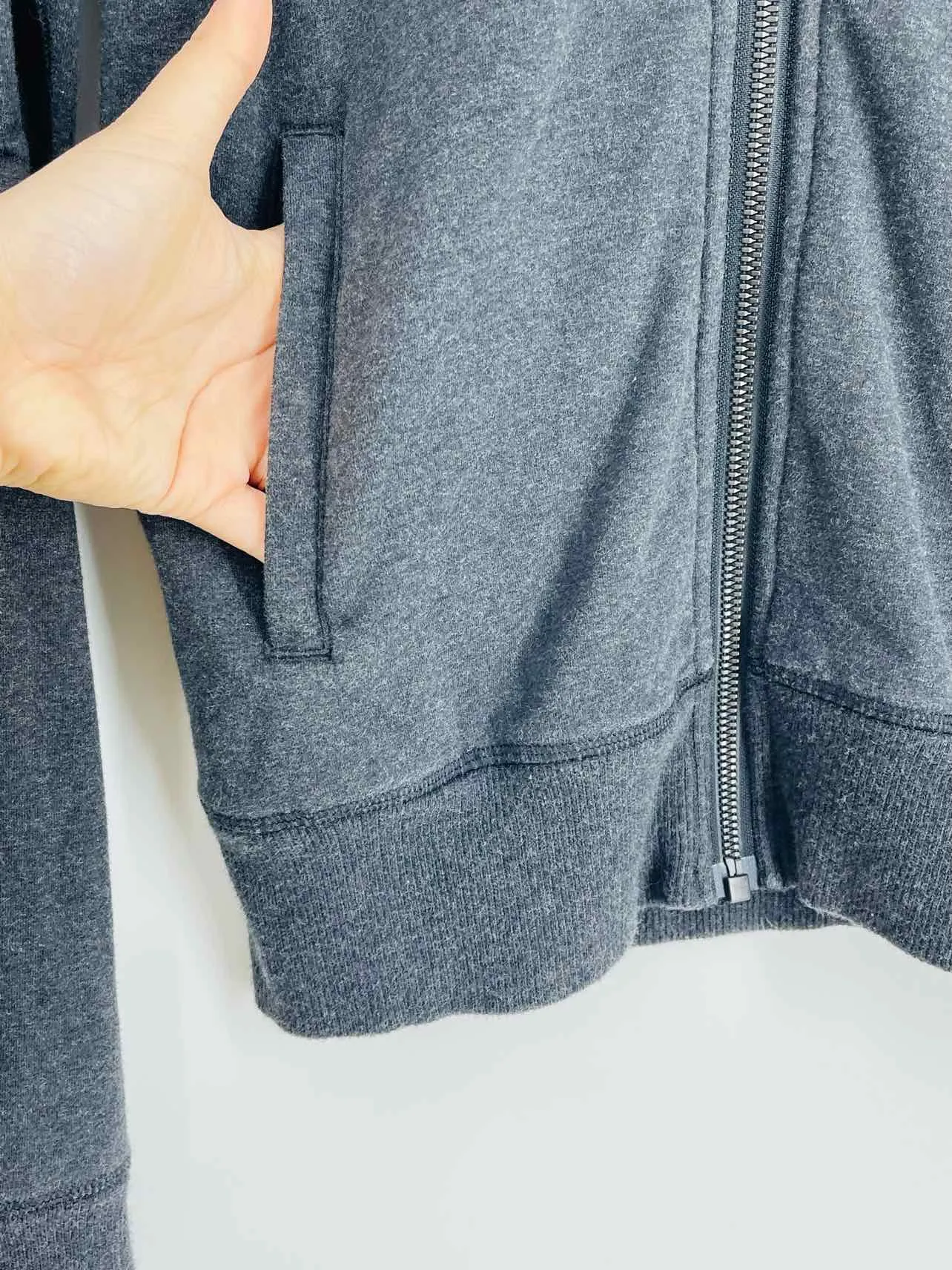 Lululemon Athletica Größe S ? Kapuzejacke mit Abnähern in meliertem Anthrazit