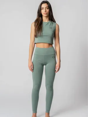 Lyocell High-Waist Leggings | Rosmarin Grün