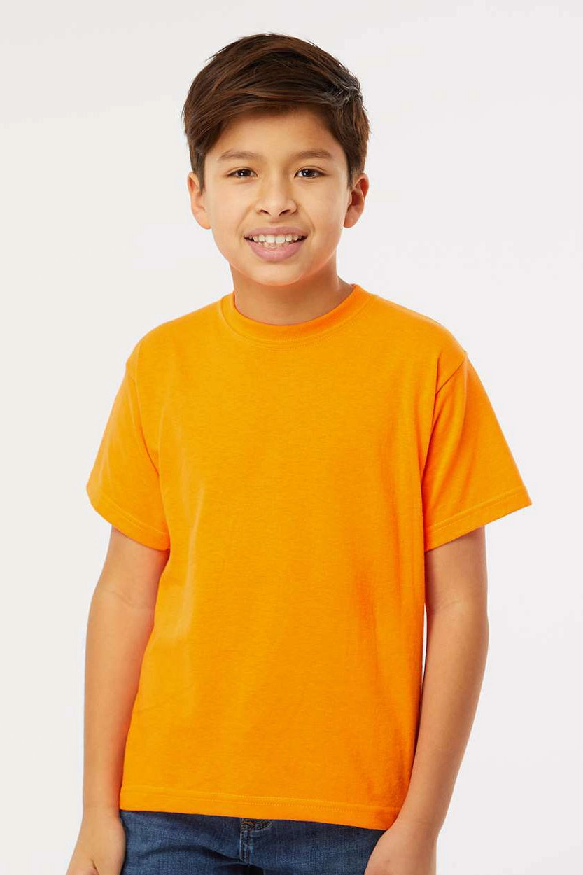 M&O Youth Gold Soft Touch Short Sleeve Crewneck T-Shirt - Safety Orange