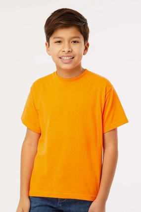 M&O Youth Gold Soft Touch Short Sleeve Crewneck T-Shirt - Safety Orange