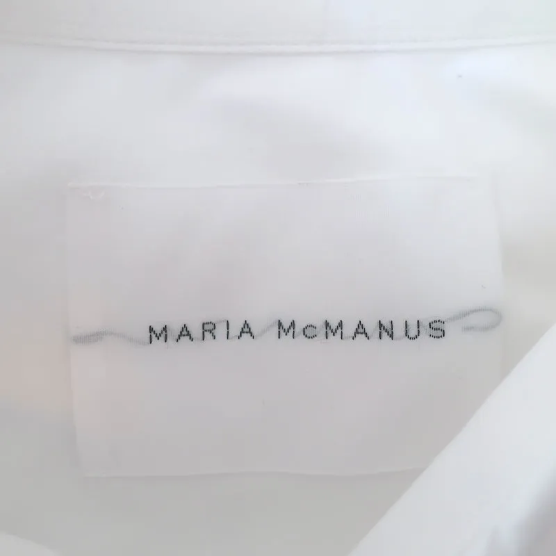 Maria McManus Knopfhemd Weiß Bio-Baumwolle Größe S Langarm Oberteil