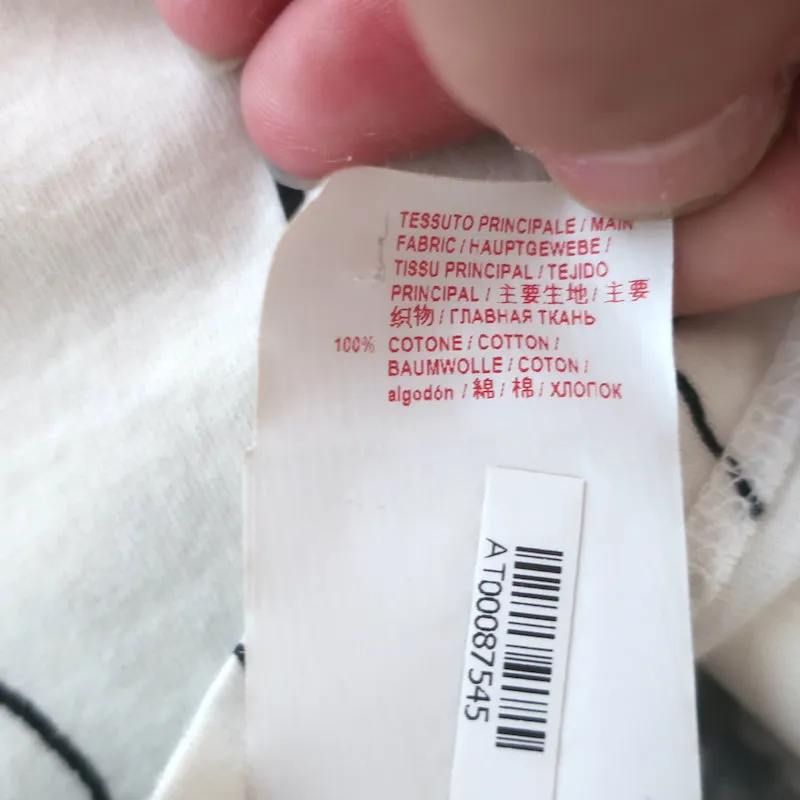 Manni Tie-Back T-Shirt Weiß mit Kaktus-Print aus Baumwoll-Jersey Größe 42 Kurzarmtop