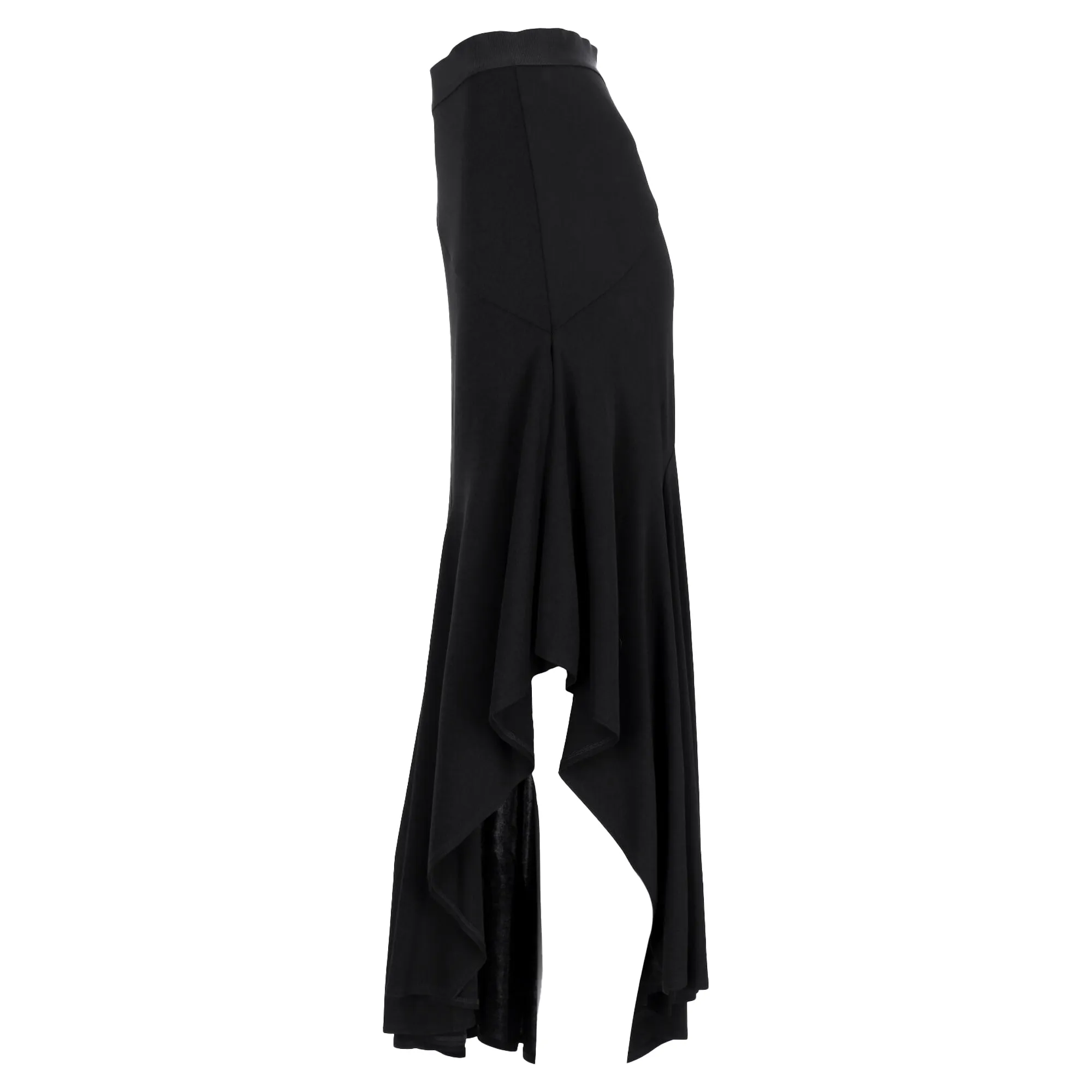 Max Mara asymmetrischer Midirock in schwarzer Viskose