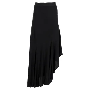 Max Mara asymmetrischer Midirock in schwarzer Viskose