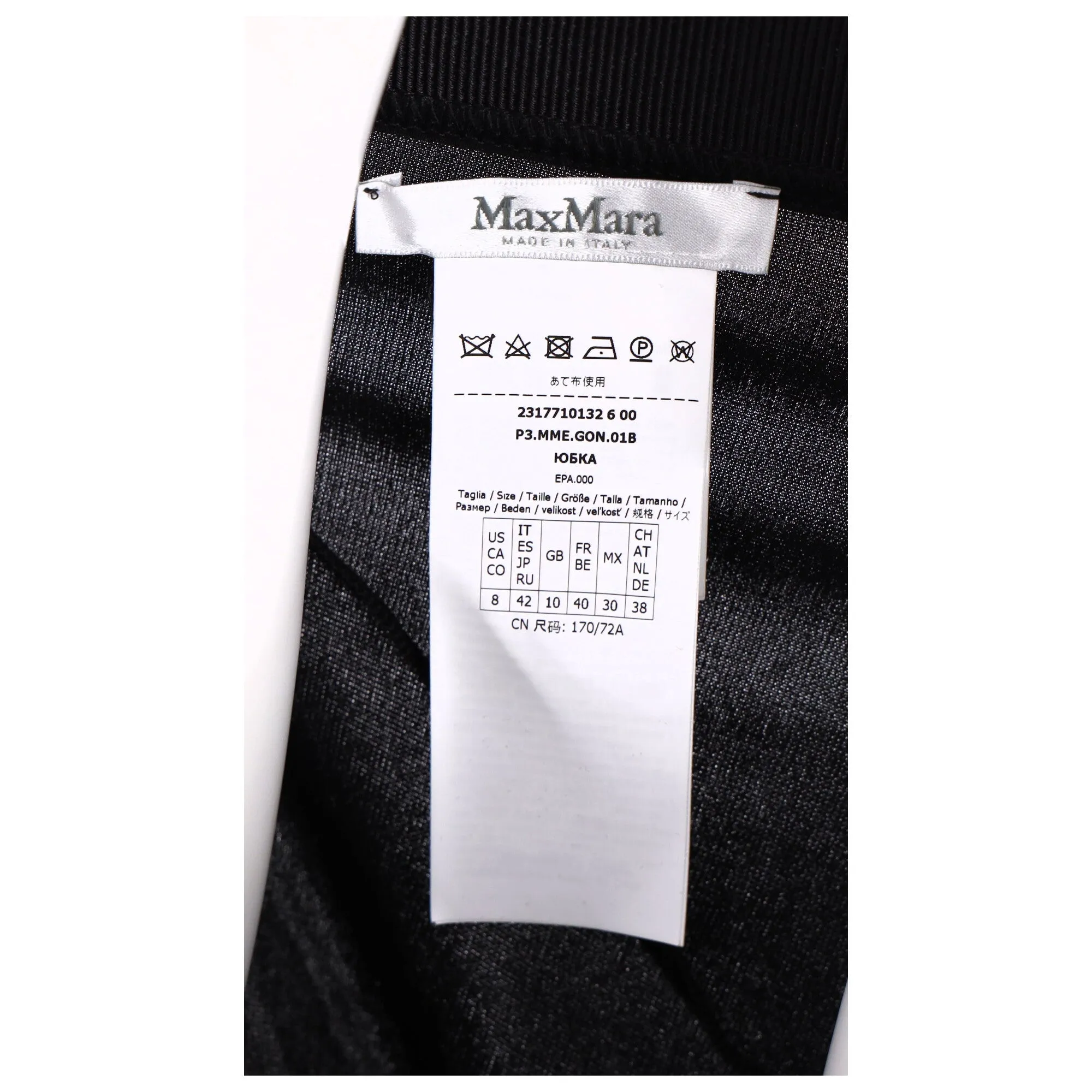 Max Mara asymmetrischer Midirock in schwarzer Viskose
