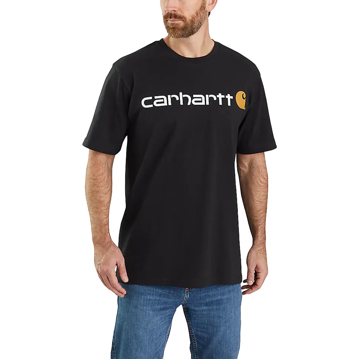 Herren Schwergewicht Kurzarm Logo Grafik Shirt