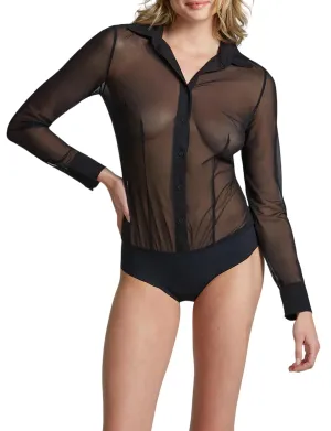 Mesh-Knopfbody in Schwarz