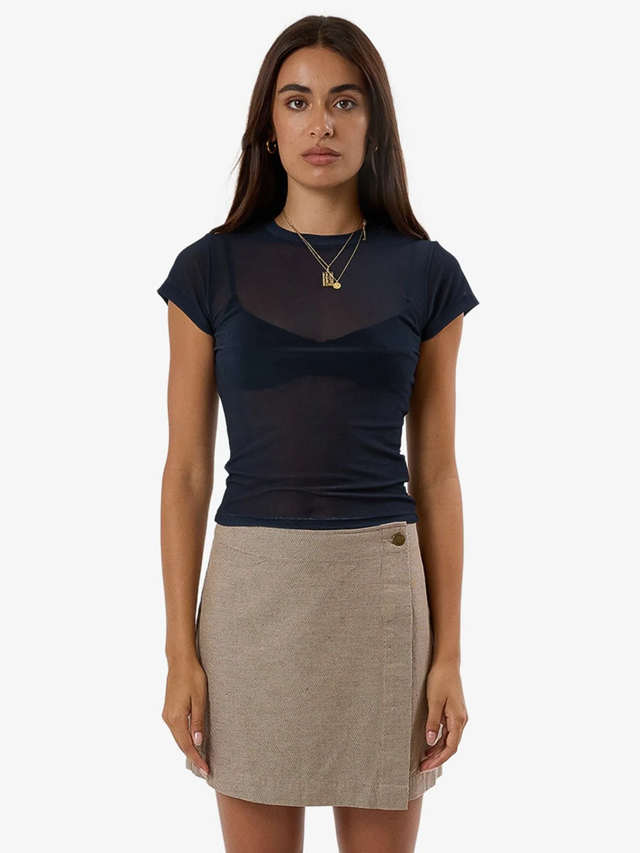 Mesh Club T-Shirt - Oxford Blau