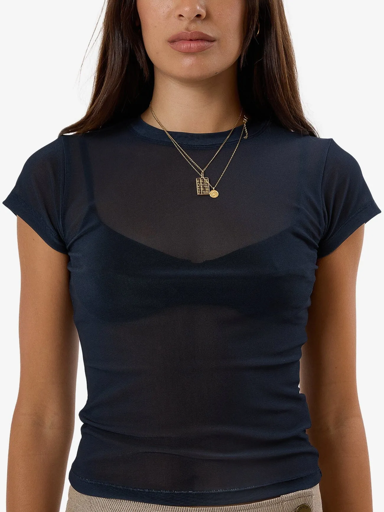 Mesh Club T-Shirt - Oxford Blau