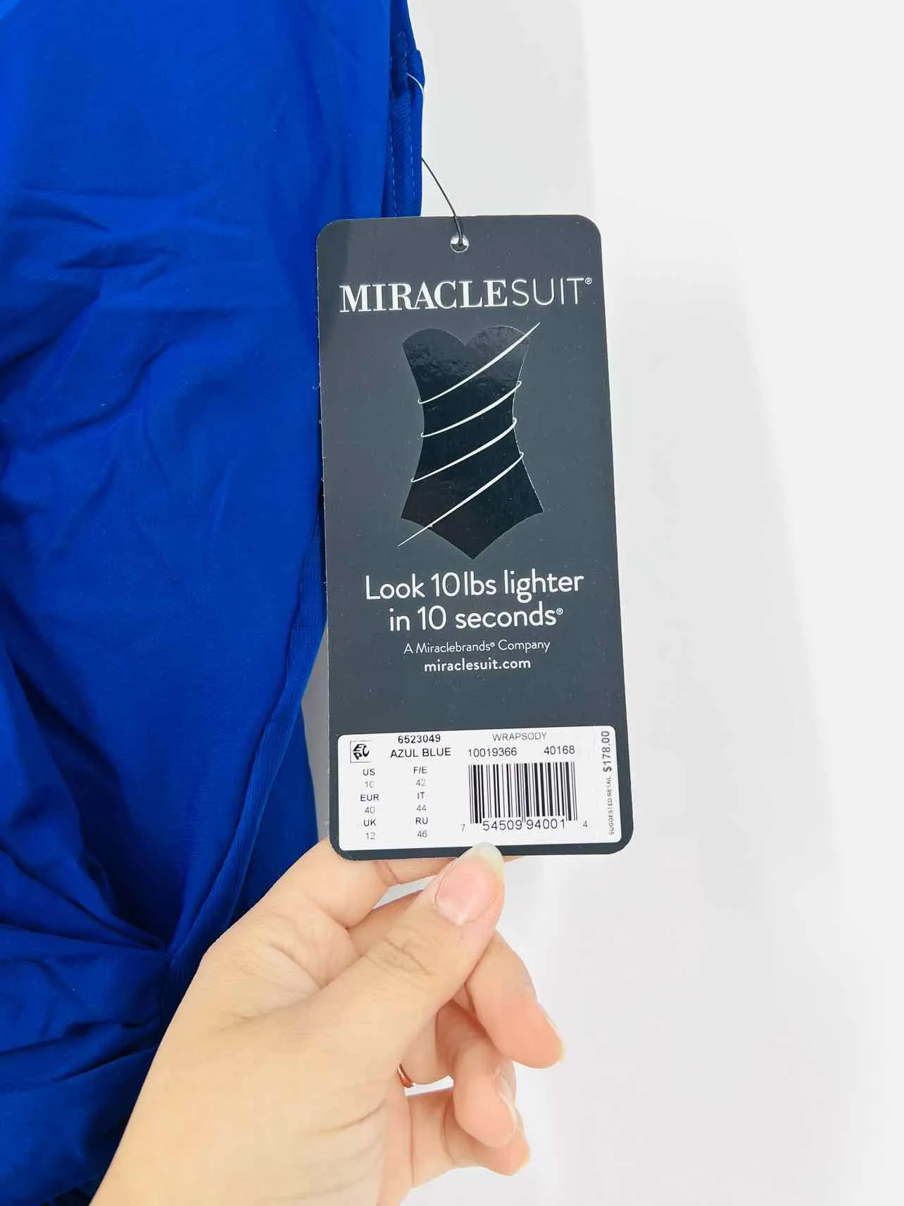 Miraclesuit Größe 10 Dunkelblau Einfarbig Rüschen NEUE Bademode Badeanzug