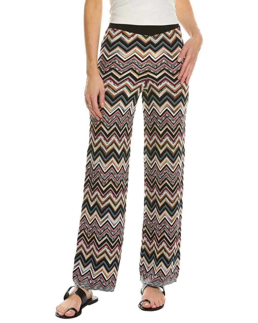 Missoni Zickzack-Hose aus Wollmischgewebe