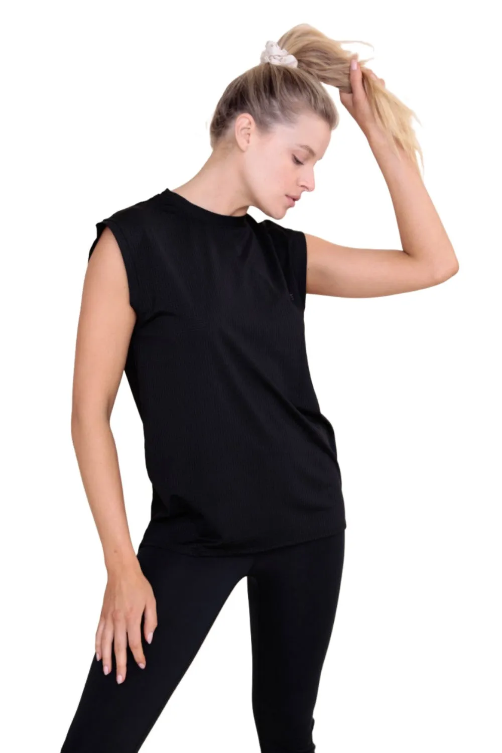 Mono B Schachbrettmuster Mesh Tanktop AT-B0422