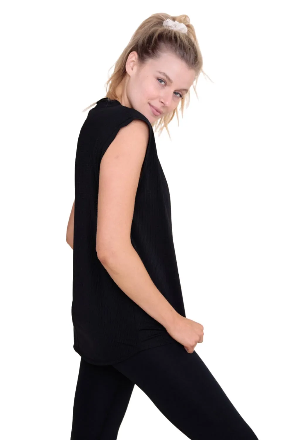 Mono B Schachbrettmuster Mesh Tanktop AT-B0422