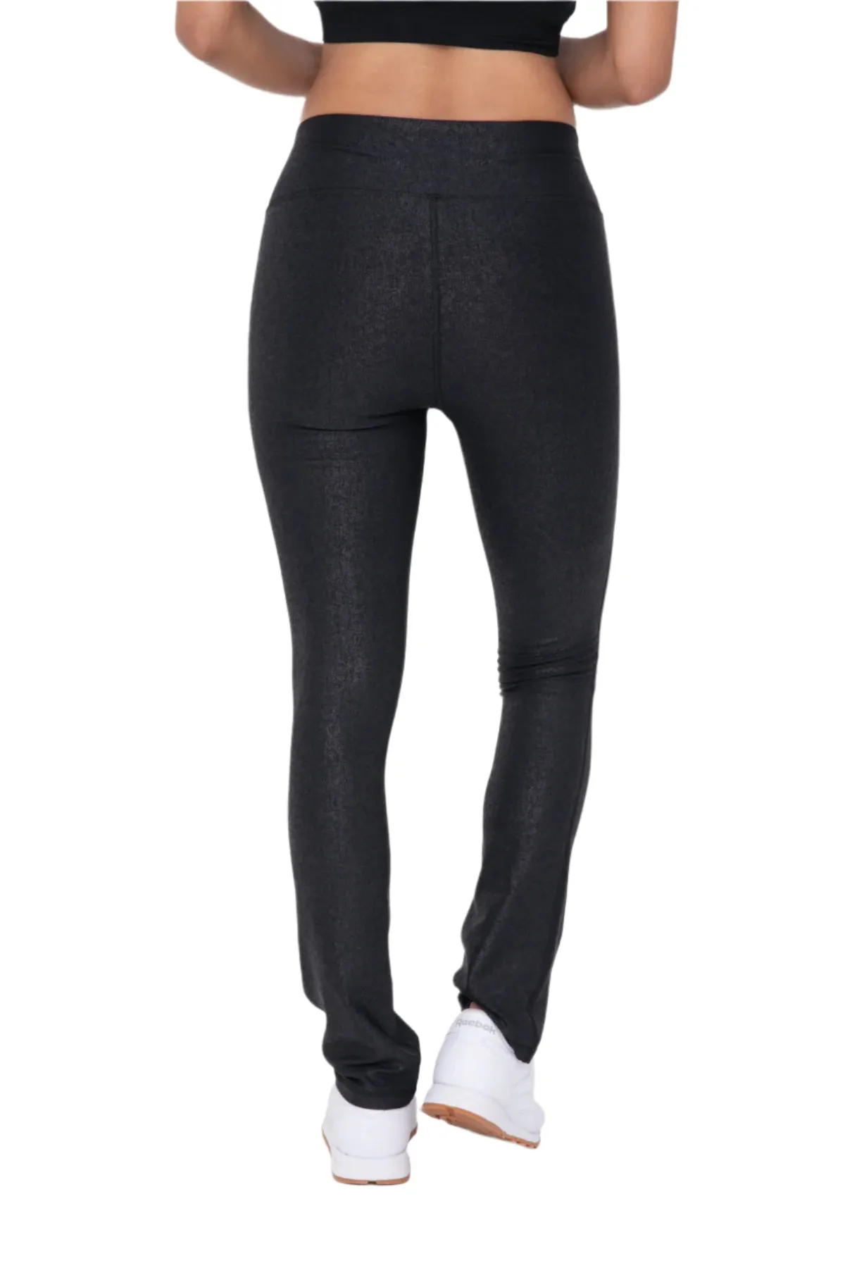 Mono B Kunstleder-Folien-Bootcut-Legging BP640