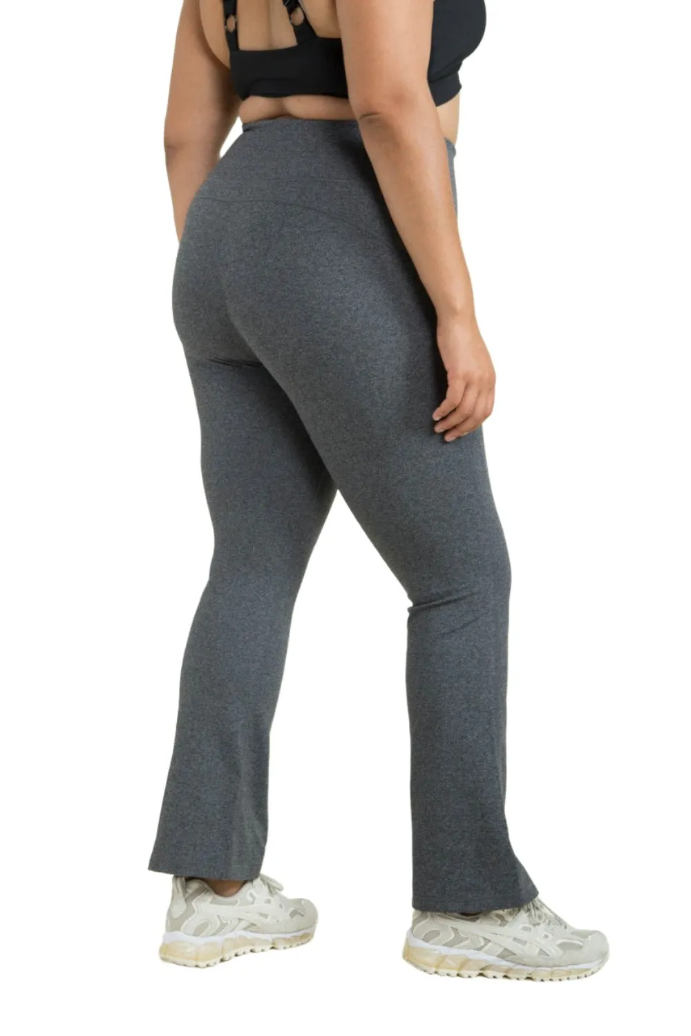 Mono B Flare Swoop Rücken Hochtaillierte Leggings APH-A0681 Und Plus
