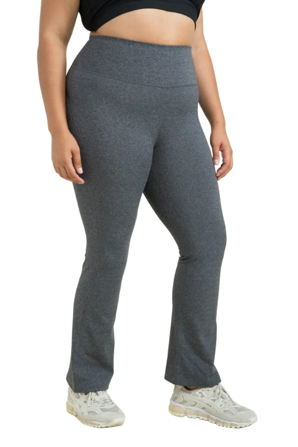 Mono B Flare Swoop Rücken Hochtaillierte Leggings APH-A0681 Und Plus
