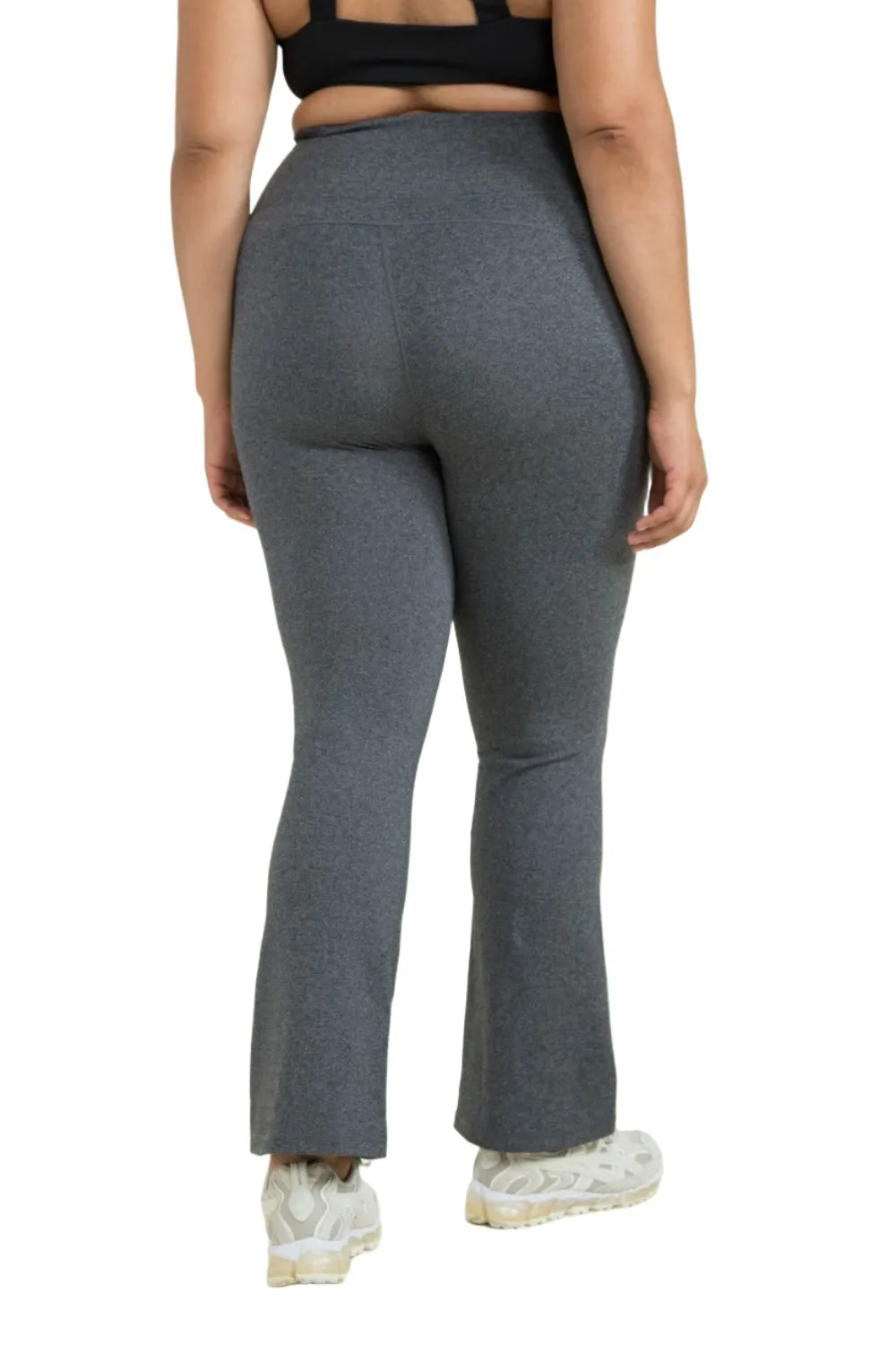 Mono B Flare Swoop Rücken Hochtaillierte Leggings APH-A0681 Und Plus
