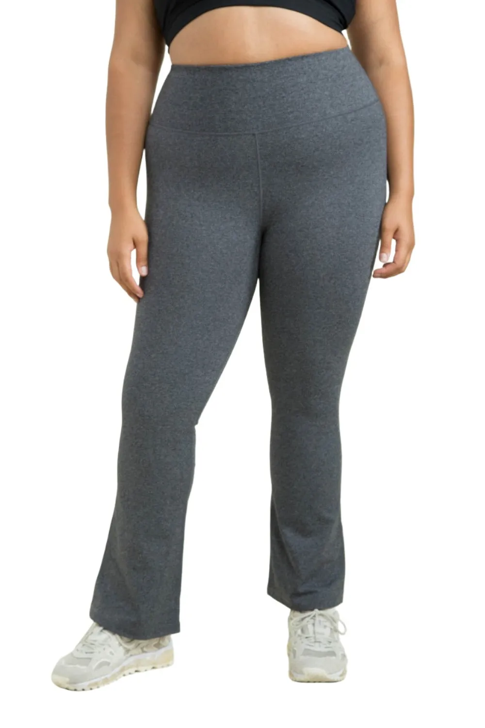 Mono B Flare Swoop Rücken Hochtaillierte Leggings APH-A0681 Und Plus
