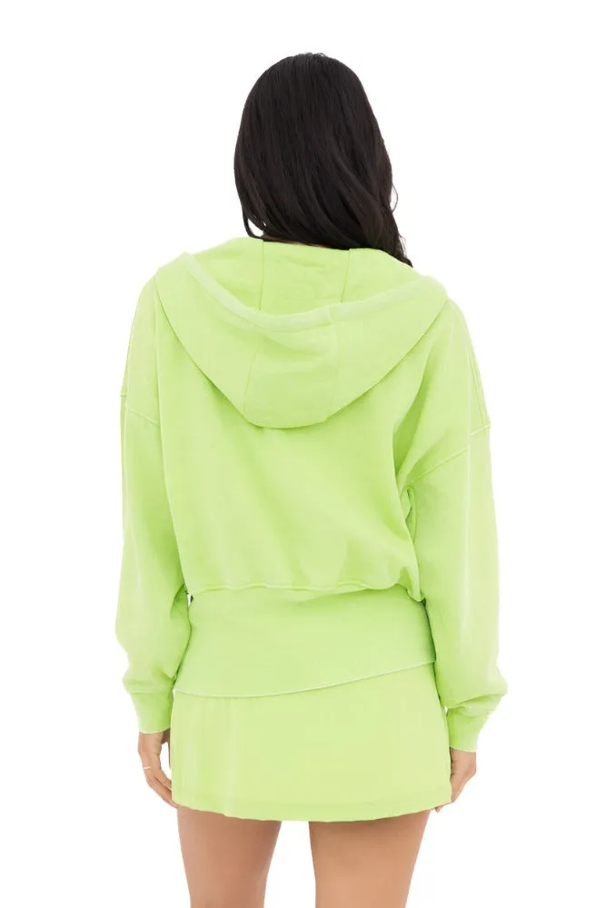 Mono B Fleece Kapuzenjacke KJ11571 Grün Leuchtend