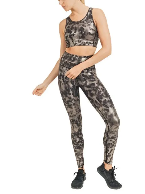 Mono B Metallfolie Bedruckte High-Waist Leggings APH2873 und Plus