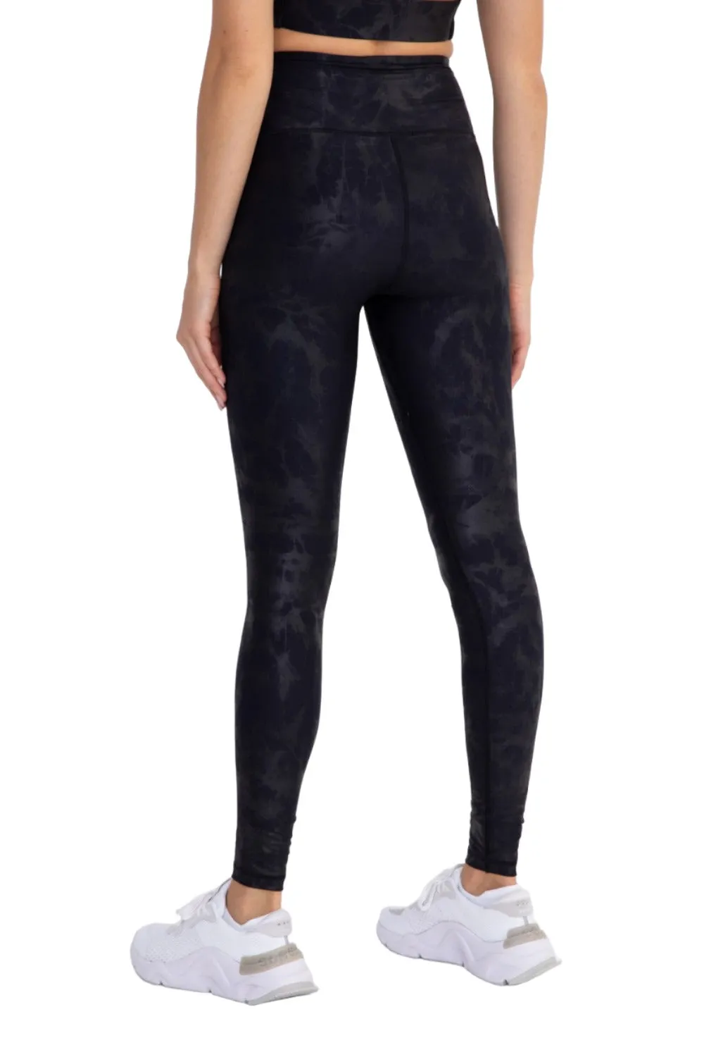 Mono B Metallfolie Bedruckte High-Waist Leggings APH2873 und Plus