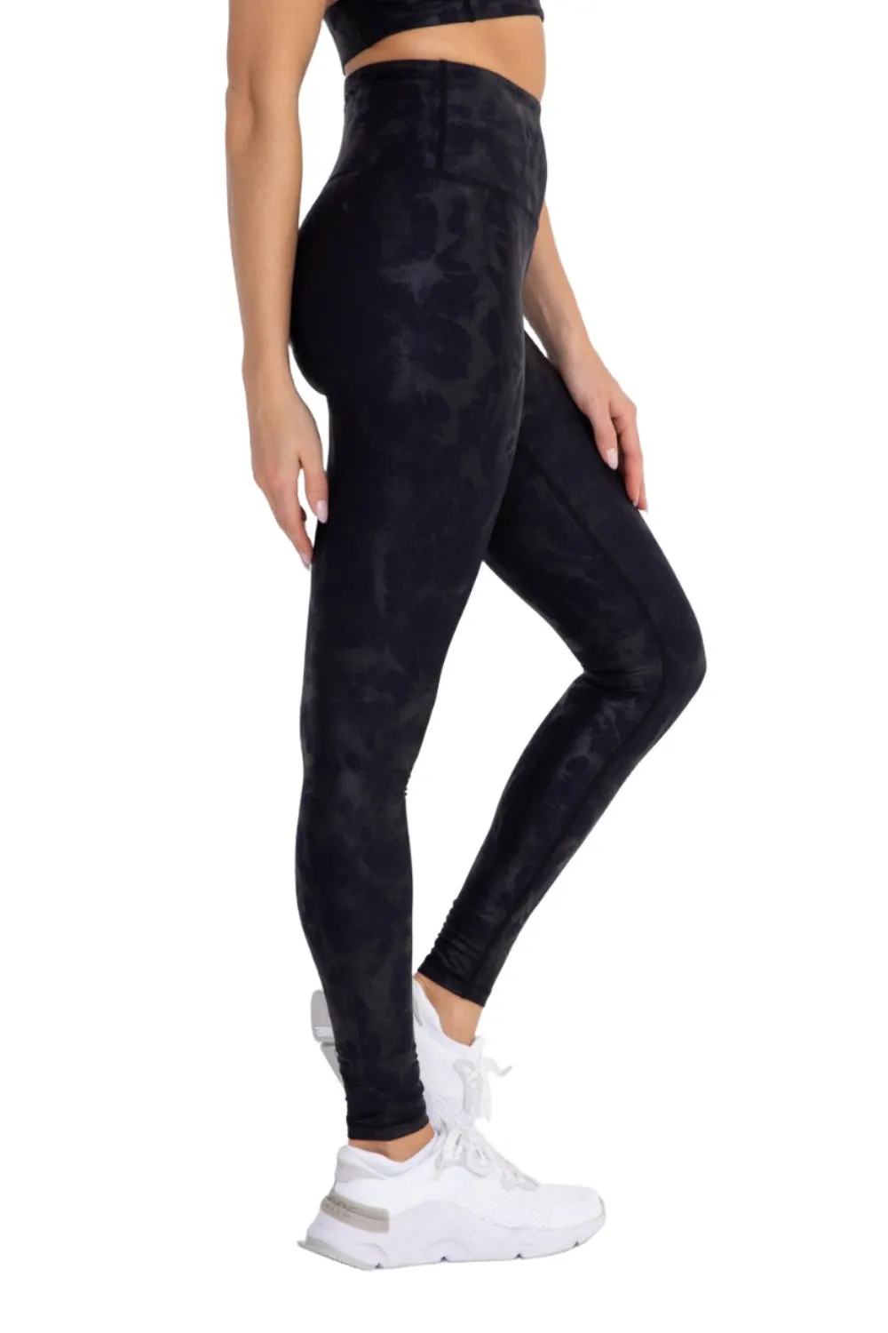 Mono B Metallfolie Bedruckte High-Waist Leggings APH2873 und Plus