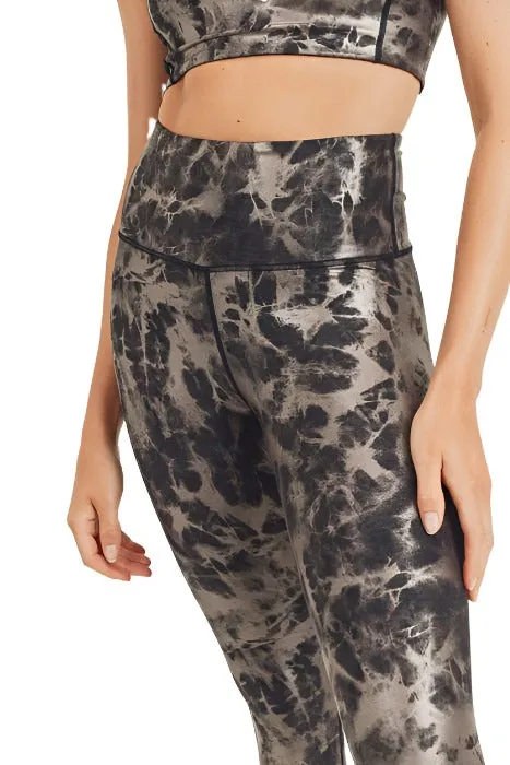 Mono B Metallfolie Bedruckte High-Waist Leggings APH2873 und Plus