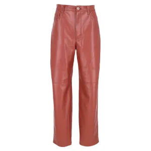 Nanushka Gerade Bein Hose in Braunem Polyester
