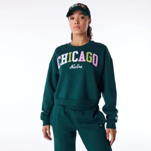 New Era Sweatshirts und Hoodies New Era Infill Dunkelgrünes Crop Crew Neck Sweatshirt