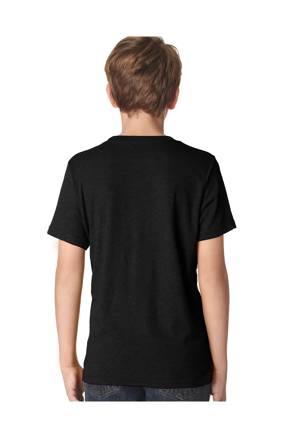 Next Level Jugend-Trikot Kurzarm Rundhals T-Shirt - Schwarz