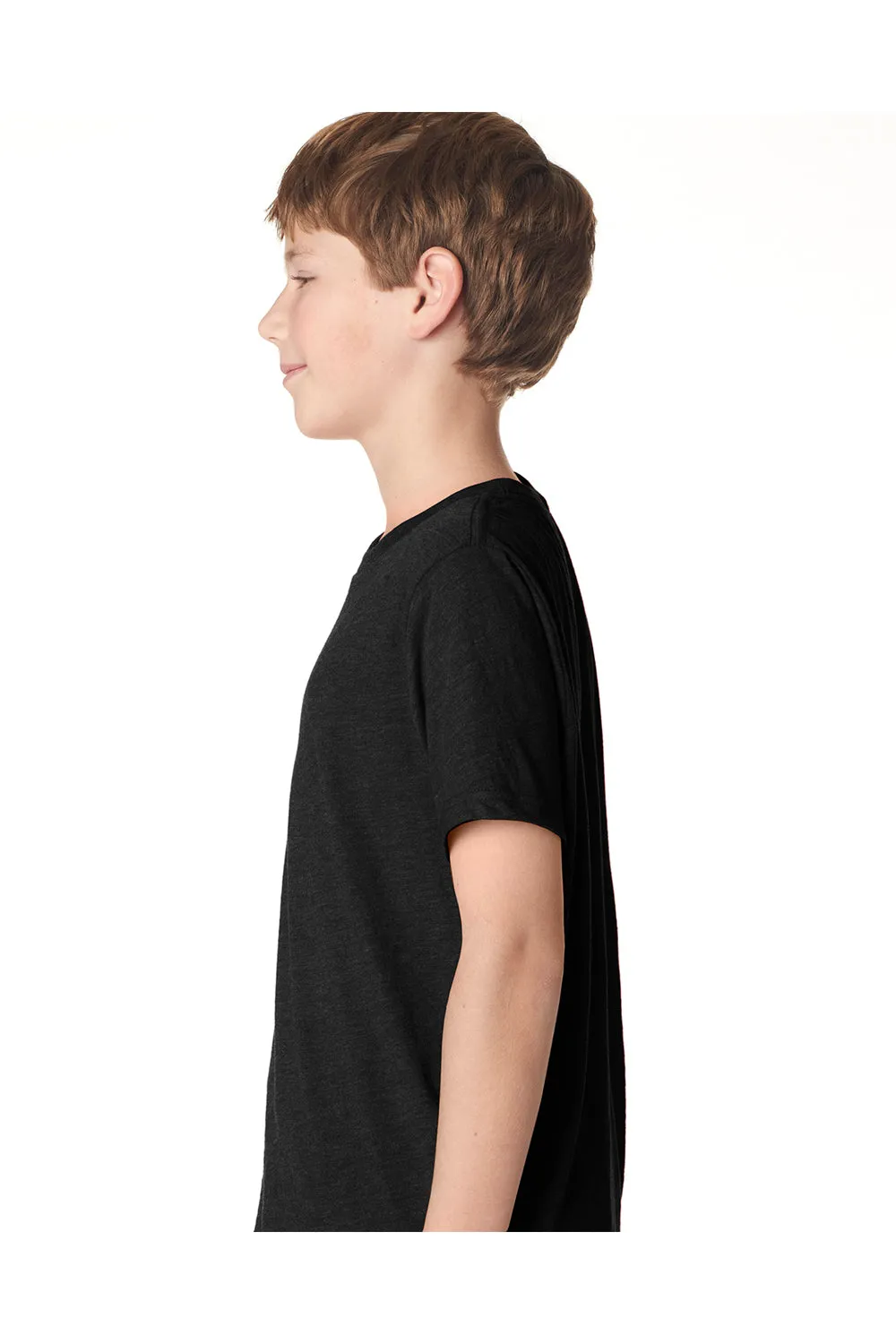 Next Level Jugend-Trikot Kurzarm Rundhals T-Shirt - Schwarz