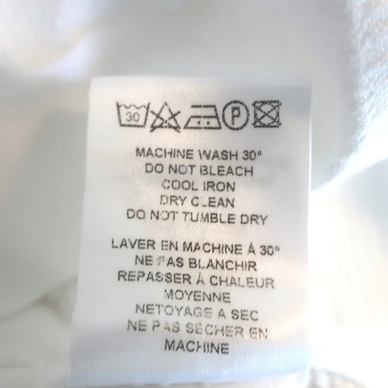 Officine Generale Benoit Raw Edge Button Down Hemd Weiß Baumwolle Größe S