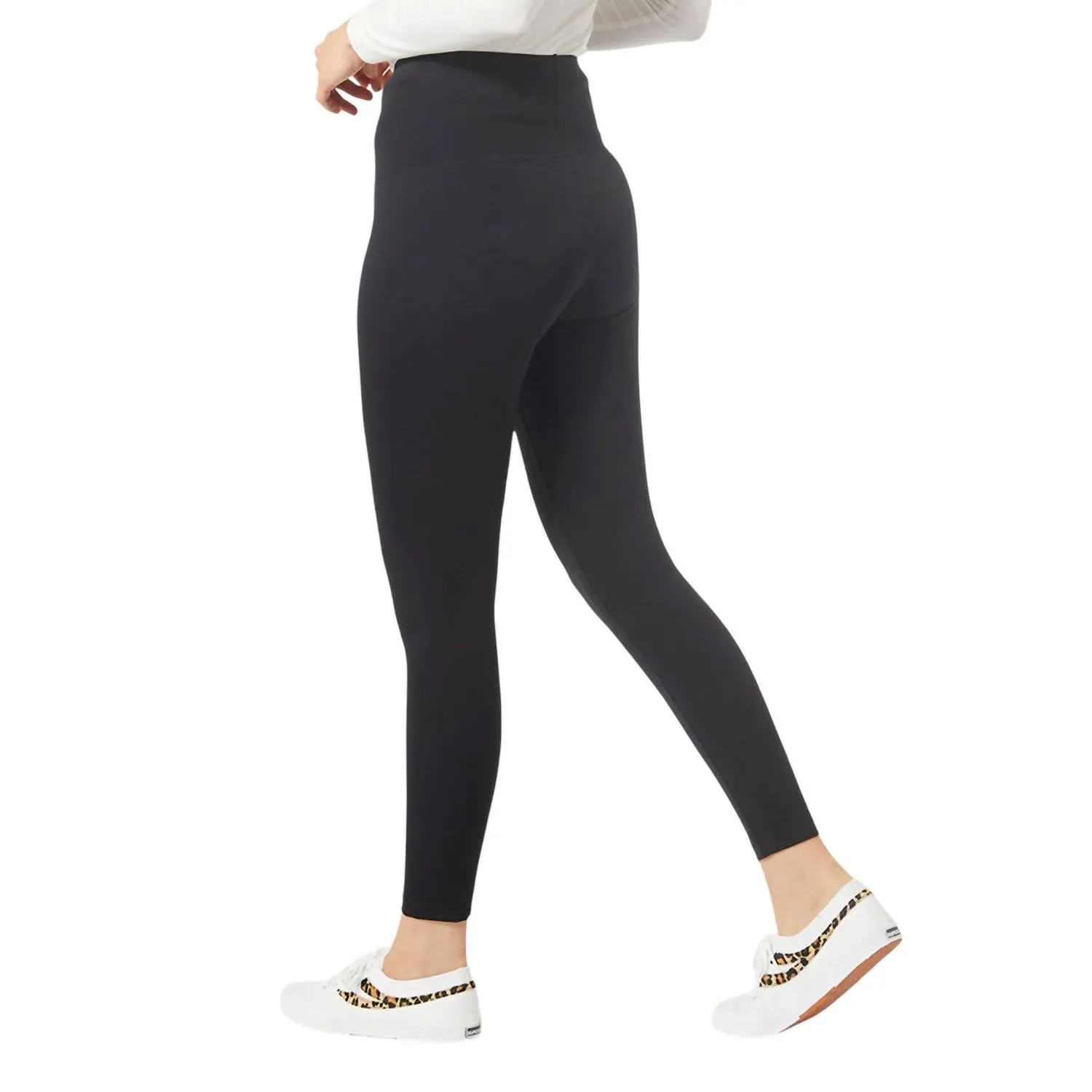 Omg Leggings mit breitem Bund in Schwarz