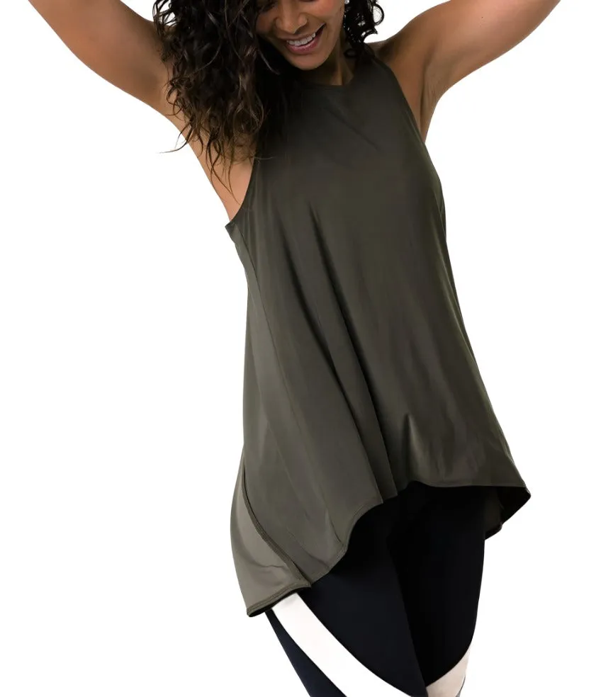 Onzie Hot Yoga 3109 Rückentieftes Tanktop S-M-L Sepia