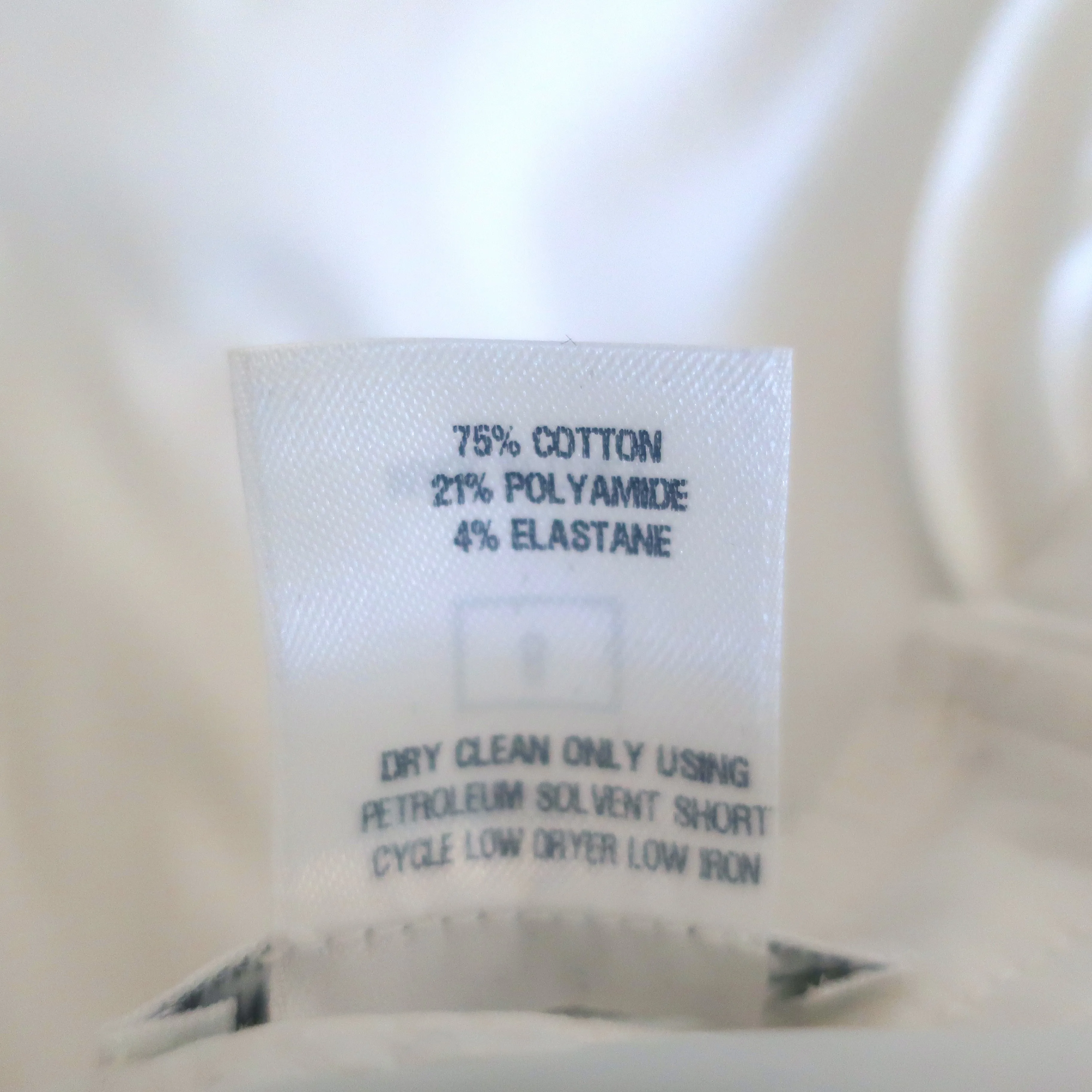 Oscar de la Renta Rüschen-Rosetten-Top Weiß Stretch-Baumwolle Größe 8
